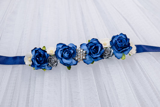 Sapphire Waltz – Luxe Crystal Ballet Bun Wrap