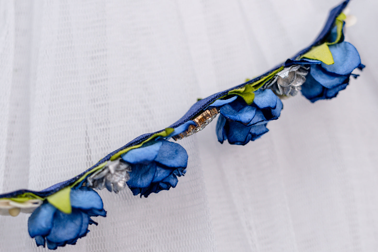 Sapphire Waltz – Luxe Crystal Ballet Bun Wrap