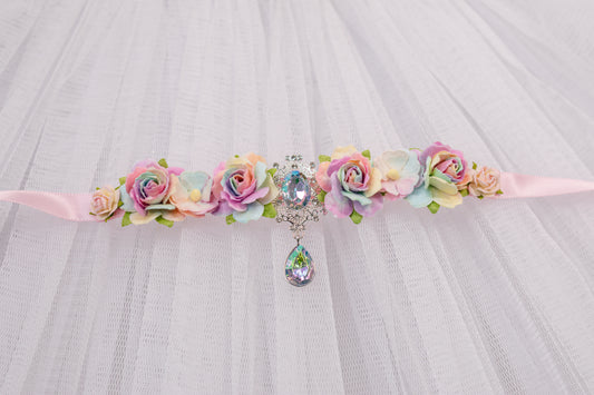 Rainbow Reverie – Luxe Crystal Ballet Bun Wrap