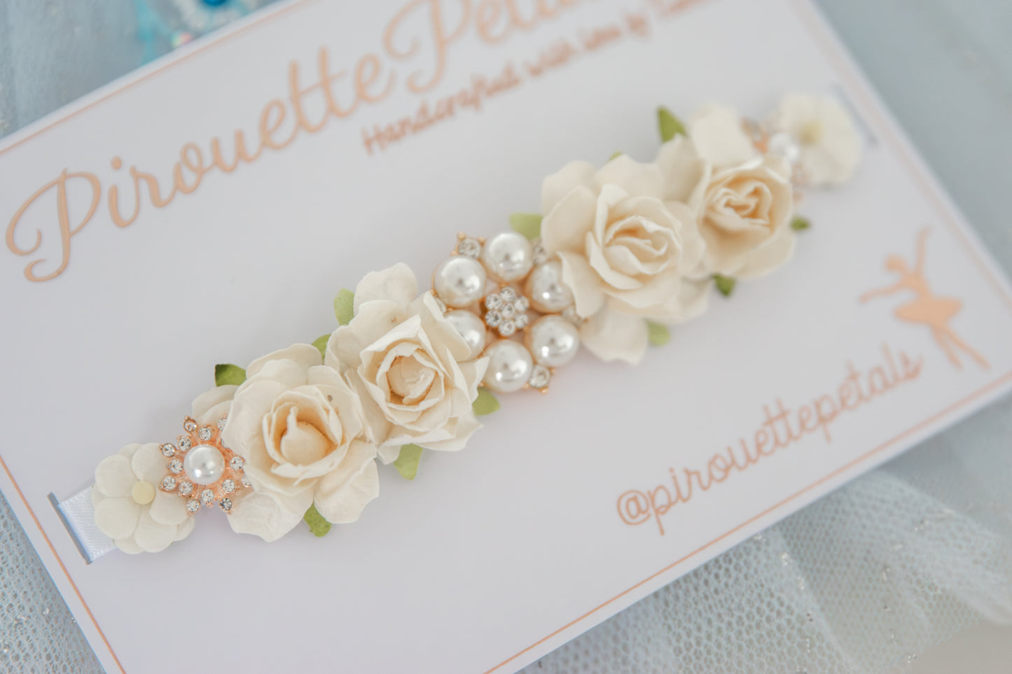 Étoile White – Luxe Crystal Ballet Bun Wrap